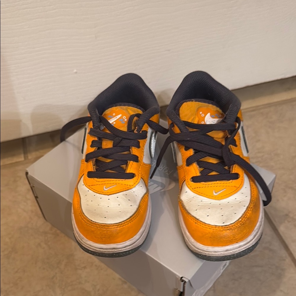 Nike Orange and White Sneakers Athletic Style